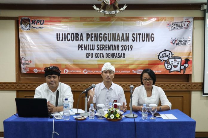 KPU Kota Denpasar Gelar Uji Coba Situng Pemilu 2019