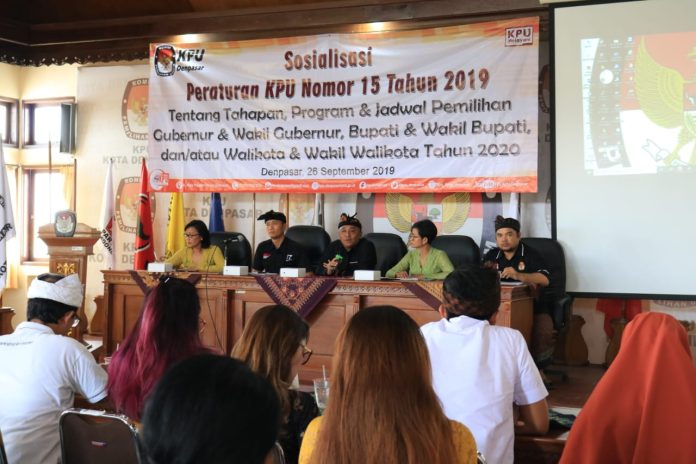KPU Denpasar Gelar Sosialisasi Tahapan Pilkada Serentak Tahun 2020