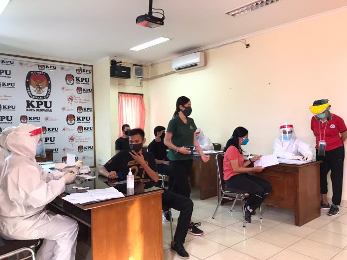 Pilwali Denpasar Dilanjutkan, Seluruh Jajaran KPU Jalani Rapid test