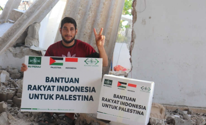 NU Care-LAZISNU Salurkan Bantuan Dari Rakyat Indonesia Untuk Palestina