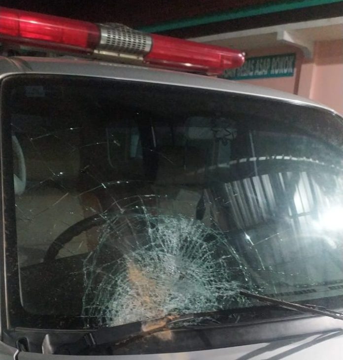Antar Pasien ke Solo, Mobil Ambulan Muhammadiyah Cawas Kena Teror Lempar Batu