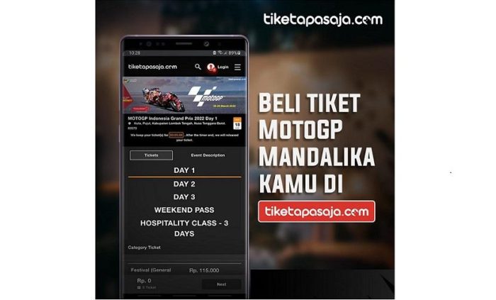Tiket MotoGP 2022 Mandalika Berbagai Kategori di Tiketapasaja.com Terjual Habis