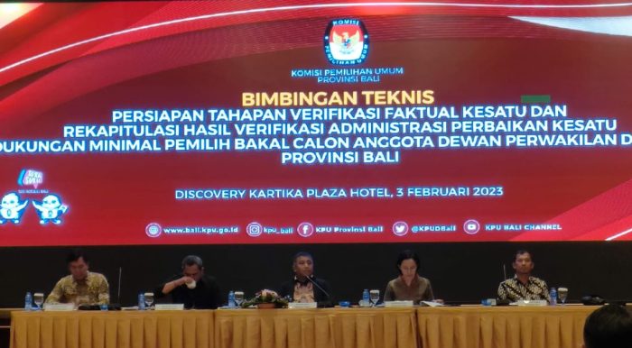 KPU Bali Umumkan 19 Bakal Calon DPD Lolos Dukungan Minimal, Berikut Nama-Namanya